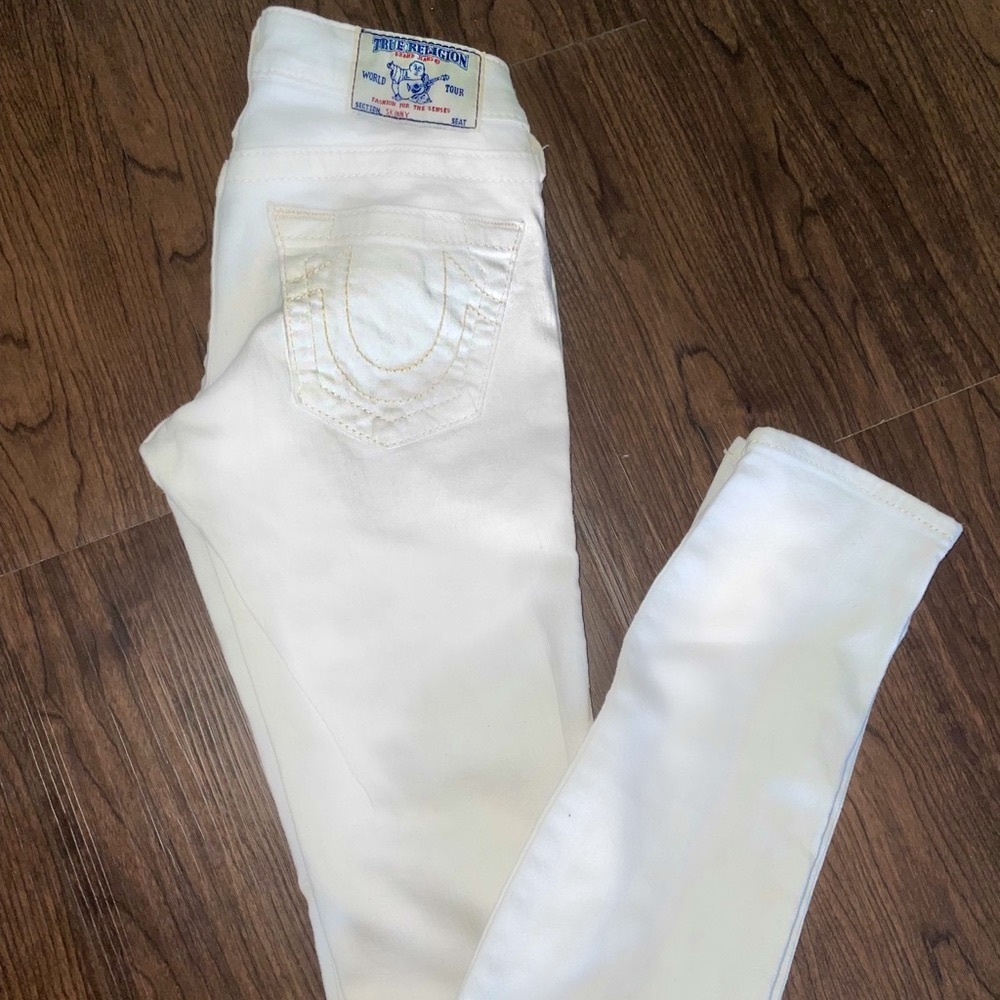 Authentic True Religion White Skinny Jeans